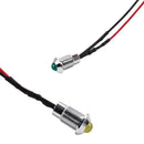 2 Pcs 8mm 5V Car LED Dash Panel Pilot Warning Light Indicator Lamp - Green  J6M3