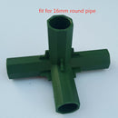 4x Plastic Greenhouse Joints PVC Building Fittings Frame Connectors 4L