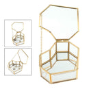 Clear Glass Box Jewellery Organizer Case Terrarium for Dressing Table