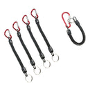 5pcs Retractable Fishing Lanyard Coiled Tether Secure Tackle Tools Red