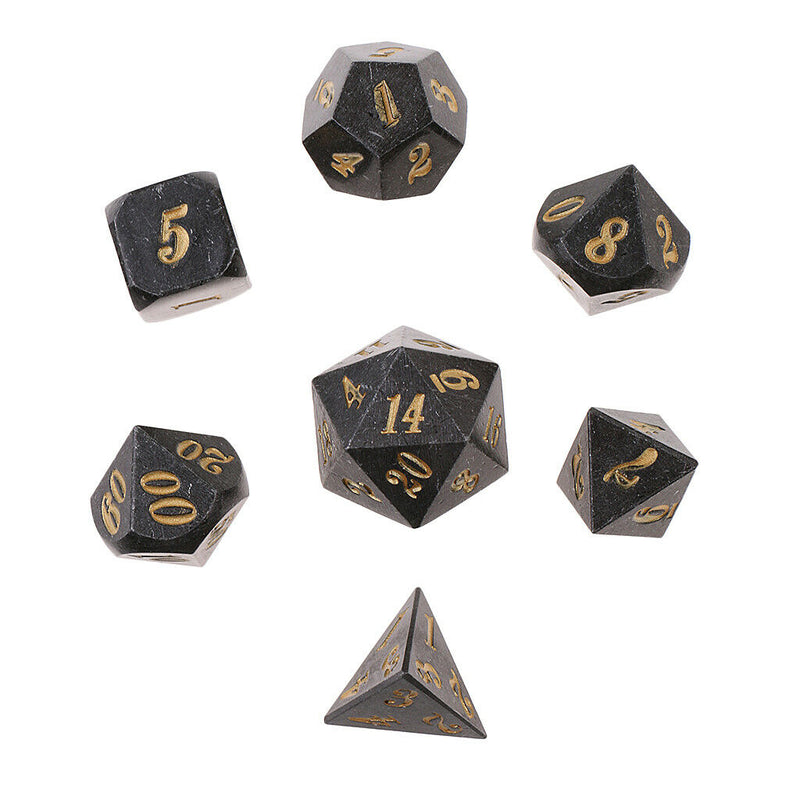 7pcs Zinc Alloy 14mm/0.55'' Dices Set for Dungeons &Dragons RPG MTG Games