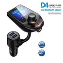 QC3.0 Car charger Car Kit Handsfree Wireless Bluetooth Transmitter Black MP U1C5