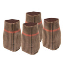 4 Pcs Knitted Furniture Socks 6.3 to 9.8 Inch Furniture Feet Caps Covers Brown