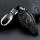 Carbon Fiber Car Key Case Cover Fob Holder Accessories For Mercedes-Benz Pretty