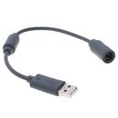 Wired controller USB breakaway adapter cable cord for xbox 360 Gray 23cm G 3~