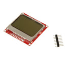 Metal 84x48 LCD Module Red LED Background Display Adapter Board For Nokia 5110
