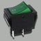 5X(Green Light 4 Pin DPST ON/OFF Snap in Boat Rocker Switch 16A/250V 15A/12G1W6)