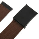 Unisex Canvas Strap Canvas Belt with Buckle (coffee) V6F3