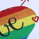 5D DIY Special Shaped Diamond Painting Love Heart Cross Stitch Embroidery