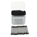 Wooden Charcoal Cotton Swabs - 200 Pack - Double Sided Tips Sticks for Makeup,