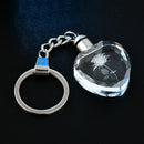 Fairy Crystal Rose LED Light Keychain Love Heart Key Chain Ring Keyring Gift AU