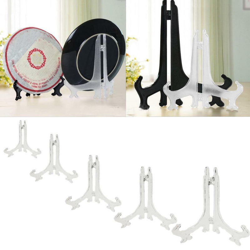 5x Plastic Folding Display Easel Stand Dish Plate Teacake Photo Holder 10cm