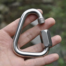 Triangle Mountain Rock Climbing Stainless Steel Screw Lock Carabiner Outdoor.Kit