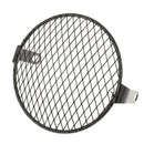 Black 6.5" 16cm Headlamp Headlight Grill Stone Guard Stainless Steel