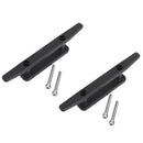 Pack of 2 Pieces 163mm UV Resistant Black Nylon Kayak Canoe Marine Boat Dinghy