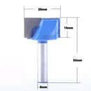 2 Pieces 8mm Router CNC Engraving Woodworking V Groove Bottom Cleaning Bit