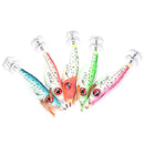 5x 10cm Glow in Dark Luminous Fishing Lure Baits Fish Squid Shrimp Jigs Hooks LJ