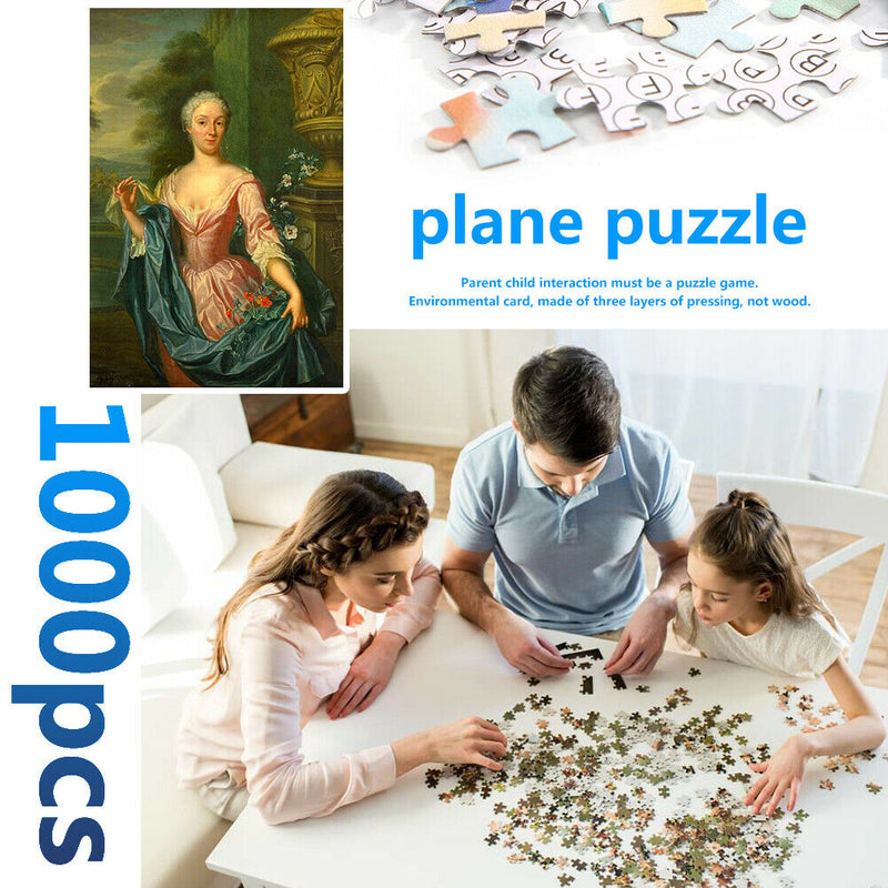 1000pcs Paper Puzzles Jigsaw Women Oil Painting Kids Adults Assemble Toys