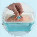 1Pcs Food Grade Silicone Lunch Box Folding Eco-Friendly Food Container Bent