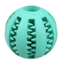 5cm Pet Toys Rubber Interactive Ball Dog Chew Tooth Cleaning(Lake Blue) A