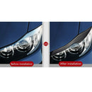 2X Carbon Fiber Headlight Eyebrow Eyelid Cover Trims for BMW E90 E91 05-12