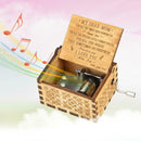 Retro Wood Hand Cranked Music Box Carved Kid Child Birthday Gift Home Decor