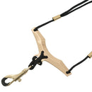 Black Adjustable Leather Saxophone Shoulder Neck Strap with Buckle Width 24 P3A4