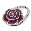 Folding Handbag/Purse/Bag Hanger Table Hook Hang Holder Rose Flower Shape I3C6