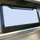 1X Black Carbon Fiber License Plate Frame Tag Cover Protection Rack Standard OZ