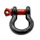 2T Bow Shackle Front Rear Bumper Tow Hook with Red Isolators Silencer Clevis