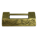 Retro Chinese Old Style Carved bird Padlock Lock/Key Zinc Alloy