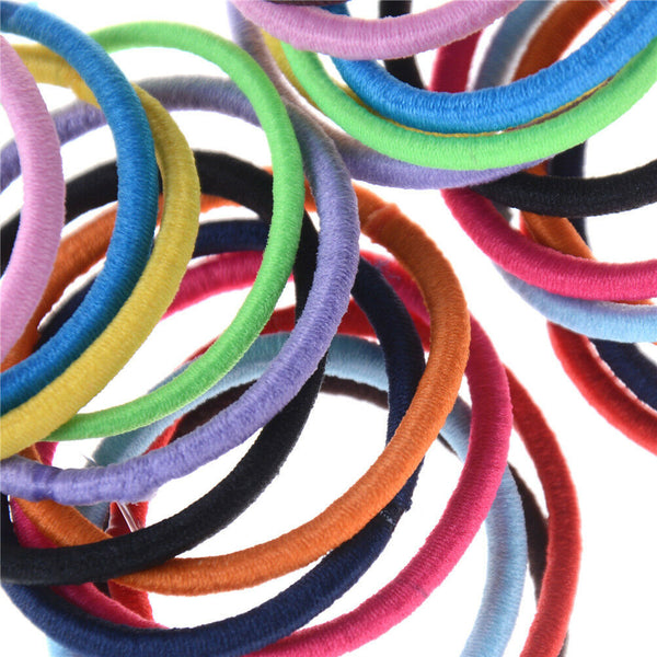 24pcs Elastic Bands Rubber Hair Accessories For Girls Women Multicolor Tie Gu ME