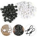 200pcs Flat Adjustment Buckle Beads Plastic Cord Plug Elastic Cord Stopper A