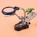 Desktop Magnifier Welding Magnifying Glass LED Holder Soldering Repair Tool