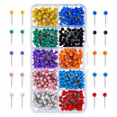 Map Tacks Push Pins Plastic Head with Steel Point, 4mm, 500 Pieces B5F7