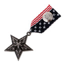 2Pcs Punk Fashion Military Navy Star Brooch Pin Badge for Men Suit Uniform