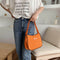 Women Travel Handbags Tote Ladies Nylon Shoulder Zip Shopping Bag (Orange)