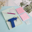 Professional Steel Ear Nose Navel Body Piercing Gun 98Pcs Studs Tool Kit Set ME
