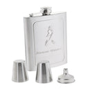 Hip Flask Stainless Steel Pocket Flask for Whiskey, Alcohol, Vodka, 7oz C
