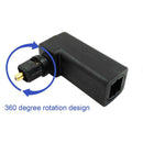 Pack of 2 360 Degree Digital Fiber Optic Toslink Right Angle 90 Degree Fema