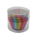 100 Pack Rainbow Color Muffins Cupcakes Wraps Cases - DIY Baking Accessories for