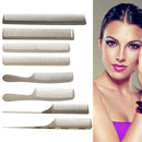 8pcs/Set Pro Anti-Static Plastic Combs Hairdresser Barber Tools Brown A