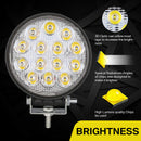 4'' 42W Led Flood Round Work Light Offroad Truck Car SUV ATV Driving Lamp   M&O