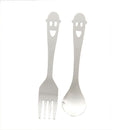 5X(Smiling Smile Face Spoon Fork Set Kitchenware Tableware P4O7)