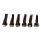 6 Pieces Wood Bridge Pins Shell Dot Inlay for Acoustic Guitar Rosewood