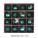 16pcs 6cm Christmas Decoration Balls Tree Hanging Ball Home Ornament (A)