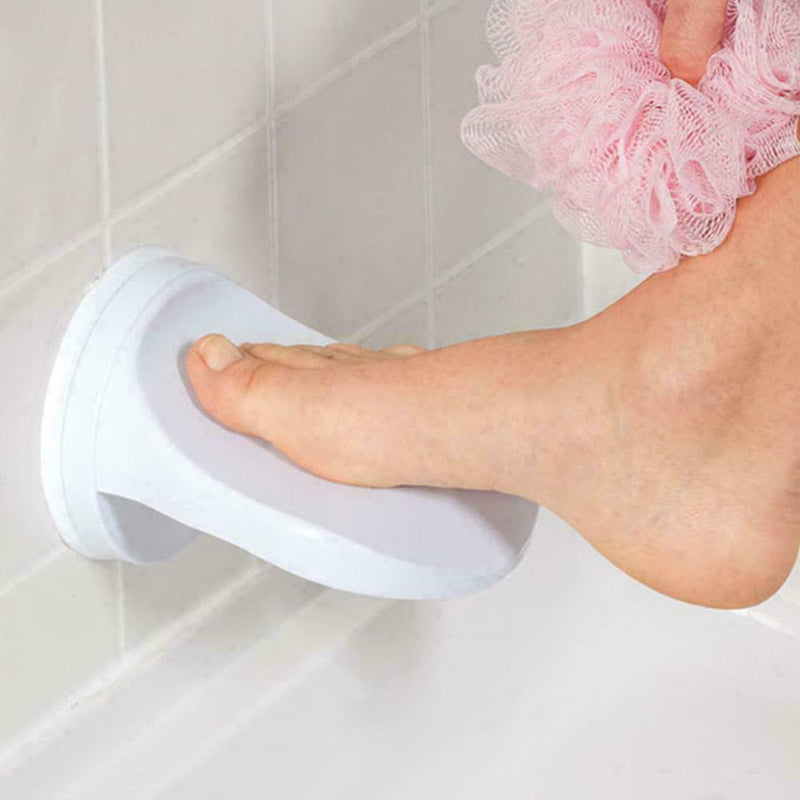 Shower Foot Rest Foot Pedal White Bathroom Shaving Grip Aid Stool Leg Mat L1R5
