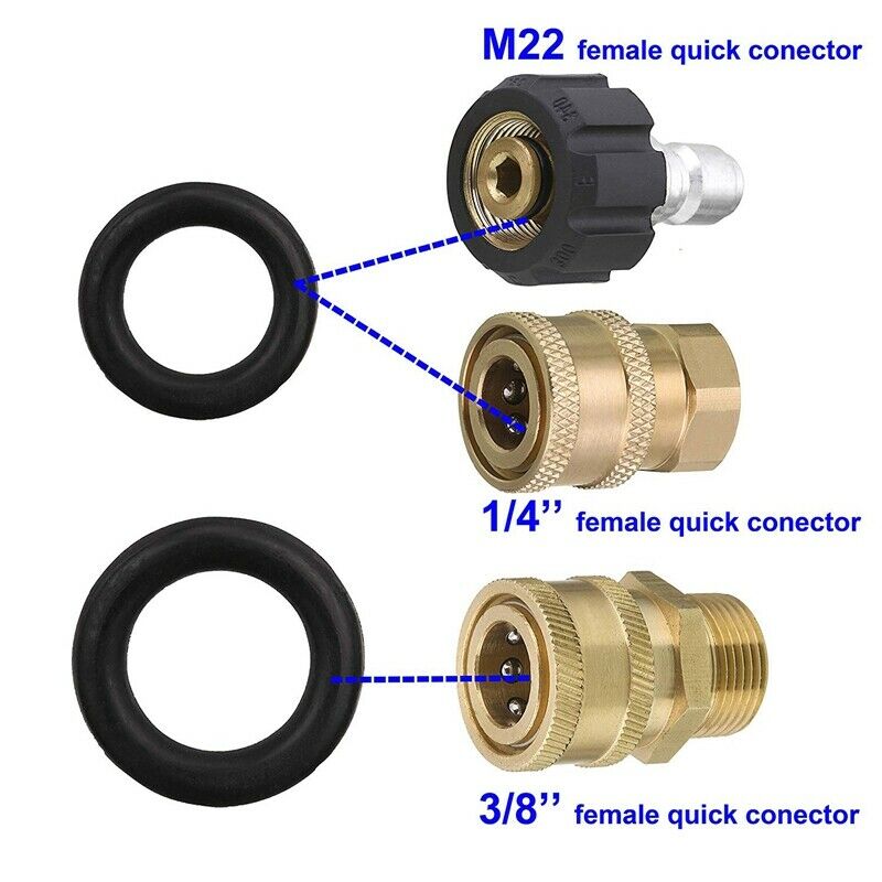 Power Pressure Washer Rubber O-Rings For 1/4 Inch,3/8 Inch,M22 Quick Connec