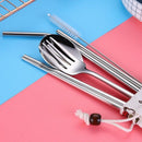 Dinnerware Set Stainless Steel Portable Cutlery Chopsticks Fork Spoon with ME5X3
