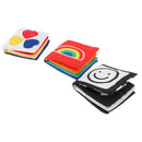 3pcs Infant Baby Visual Cognition Development Soft Cloth Book Prim Crib Toys